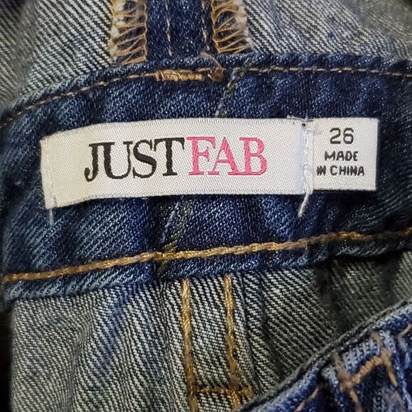 Just Fab Distressed Overalls Size 26 - Picture 3 of 7